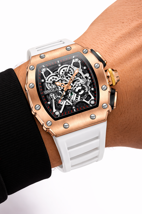 ONOLA 3827 Luxury Skeleton Quartz Watch
