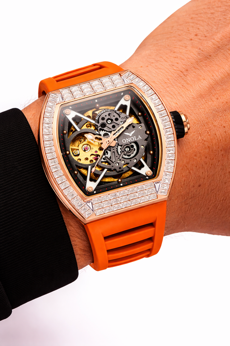 ONOLA 3838F Luxury Skeleton Automatic Watch