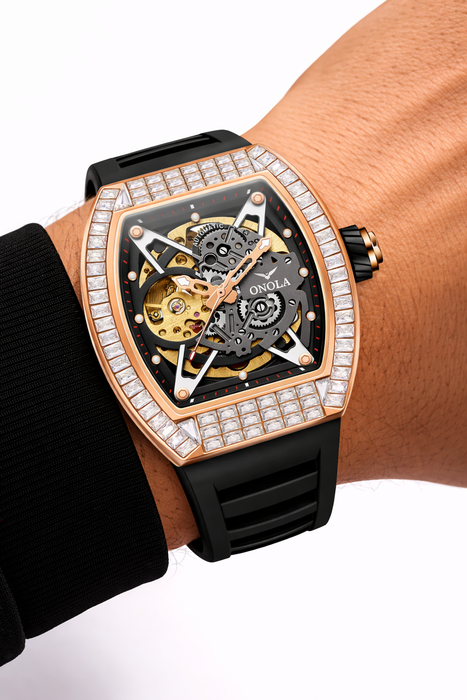 ONOLA 3838F Luxury Skeleton Automatic Watch