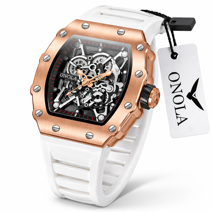 ONOLA 3827 Luxury Skeleton Quartz Watch