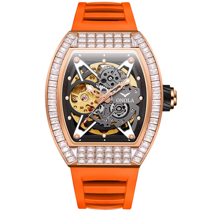ONOLA 3838F Luxury Skeleton Automatic Watch