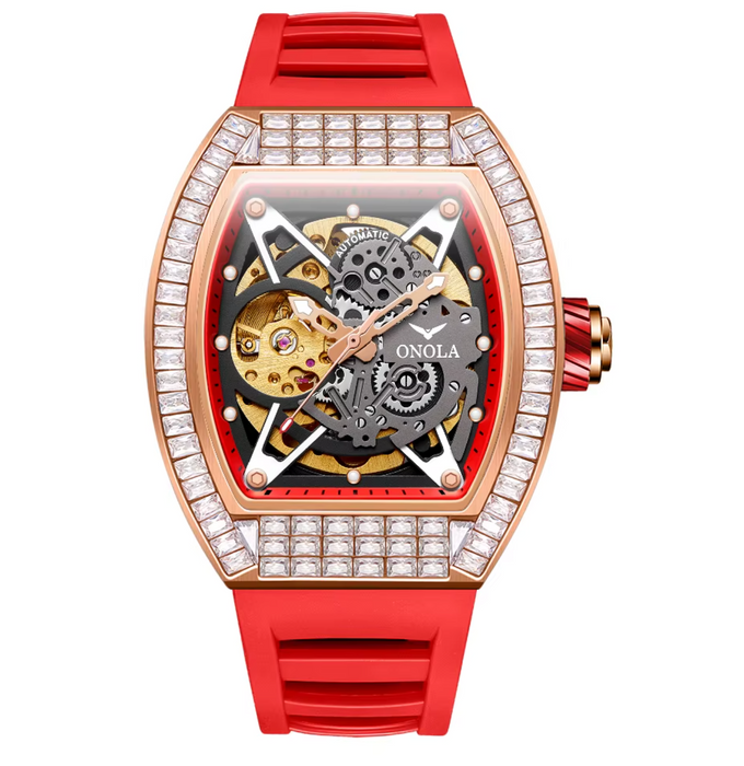 ONOLA 3838F Luxury Skeleton Automatic Watch