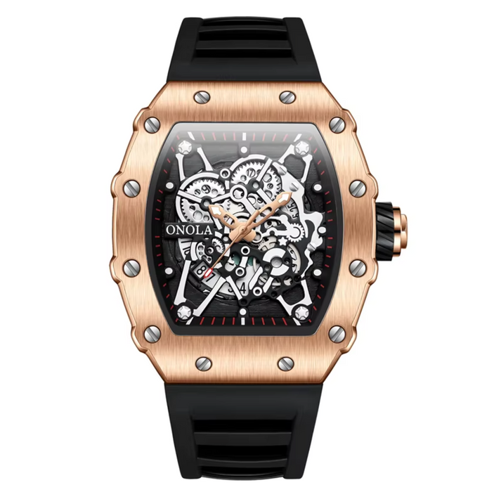 ONOLA 3827 Luxury Skeleton Quartz Watch